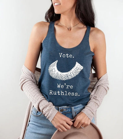 Vote We are Ruthless Tank Top, Ruth Bader Ginsburg Shirts, Pro Choice Shirt, Women Rights T-Shirt, Roe V Wade Shirt