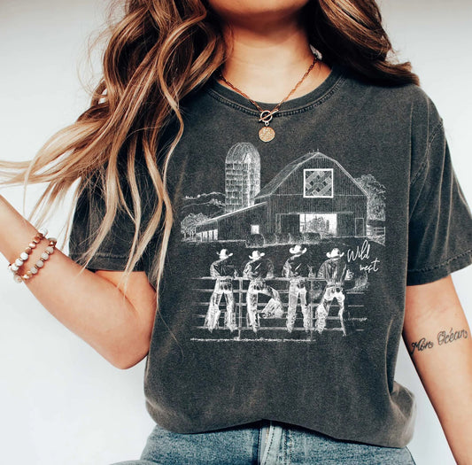 Western Cowboys Oversized Shirt, Vintage Tshirt, Cowboy Shirt, Rodeo Cowgirl Tee, Rodeo Shirt, Country shirt, Comfort Colors Oversized tee