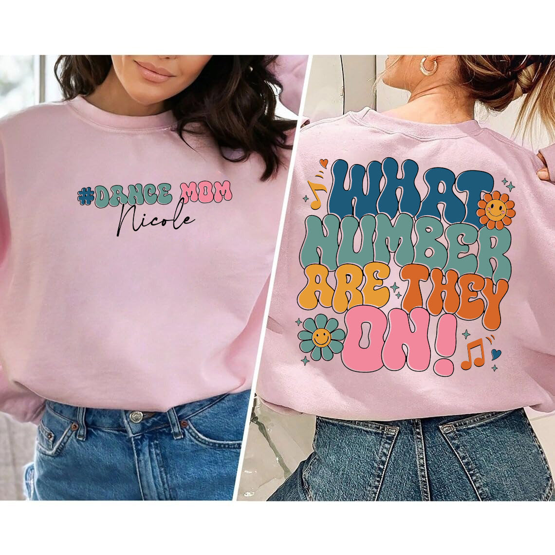 What Number Are They On Sweatshirt, Funny Dance Mom Shirt, Dance Mom Life Shirt, Custom Name Gift, Dance Competition Tee Trendy Dance Tee
