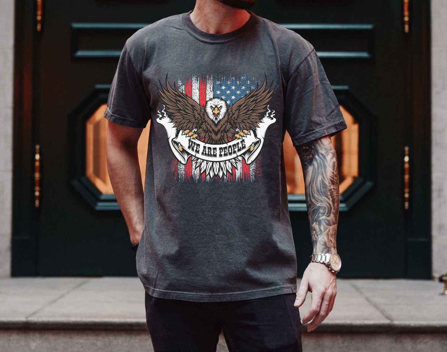 We The People Shirt, American Land Of The Free Shirt, USA Flag Shirt, Merica Shirt, USA Eagle Shirt, Fourth Of July, Red White And Blue Tee