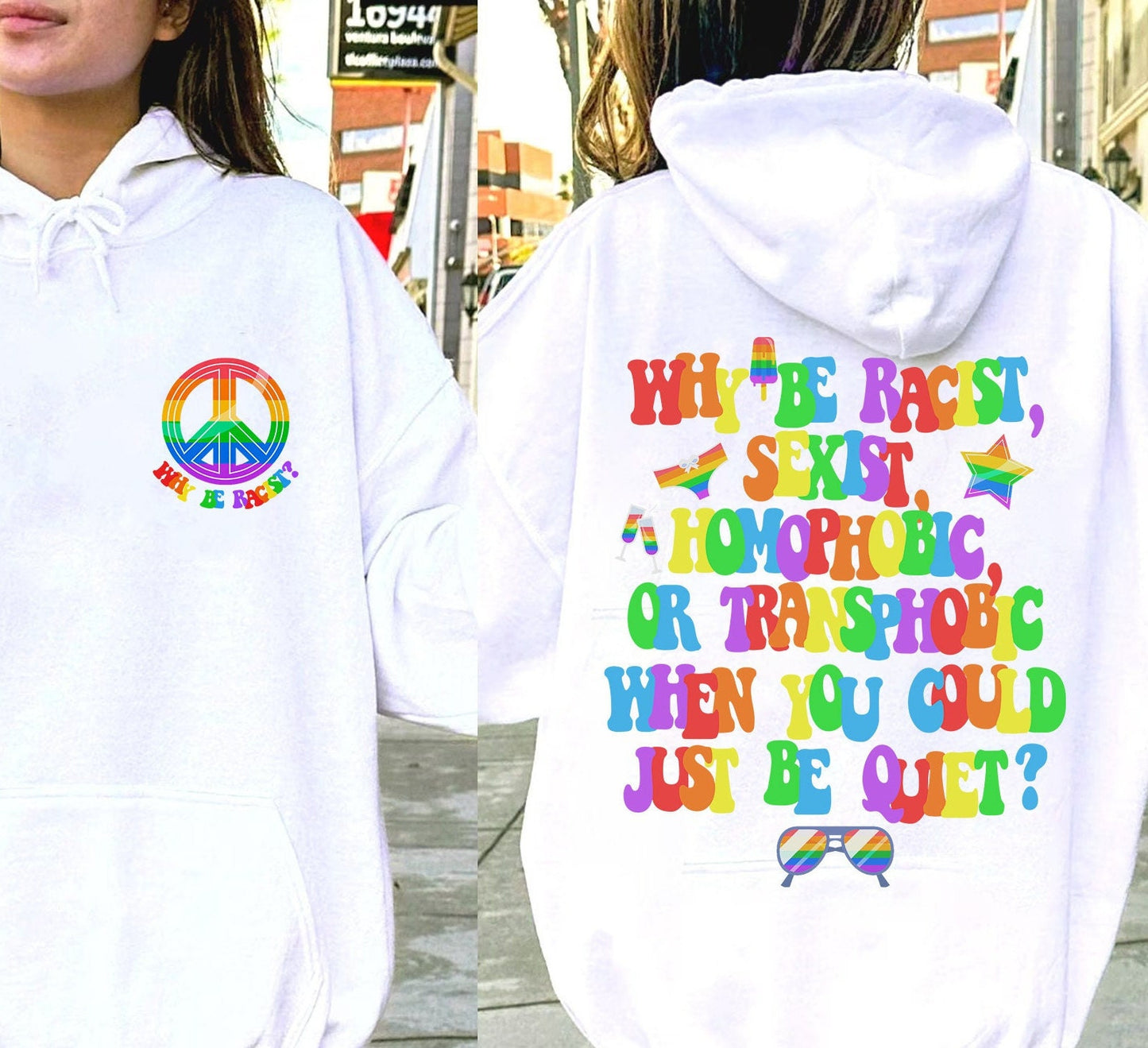 Why Be Racist Sexist Hoodie Shirt, BLM Rights Rights, BLM Shirt, Pride Shirt, LGBTG Shirt, Racial Equality Stop Racism T-Shirt