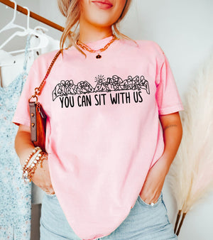 You Can Sit With Us Shirt, Christian T-Shirt, Religious Gift, Jesus Sweatshirt, Christian Church Tees, Easter Lords, Kindness Faith Based