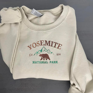 Yosemite National Park Embroidered Sweatshirt, Hoodie - Yosemite Gift Shop