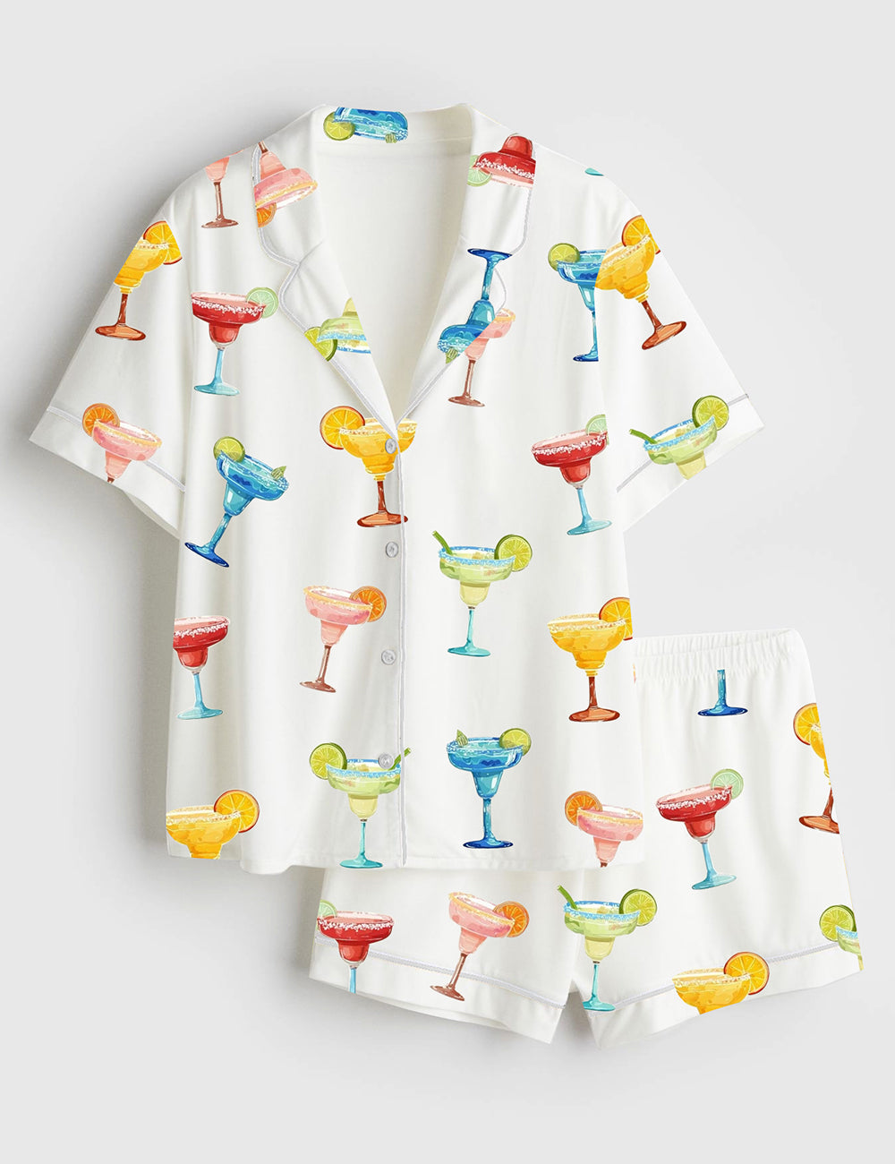 Women’s Drink Margaritas Short Sleeve Satin Pajama Set