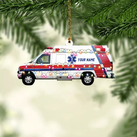 Ambulance Car tree hanging Christmas Ornament,Ambulance Car Xmas Ornament decor, Ornament Decoration, Ornament For Gift, Ornament Christmas