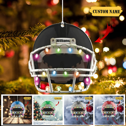 American Football Helmet - Personalized Christmas Ornament, Ornament Decoration, Ornament For Gift, Ornament Christmas
