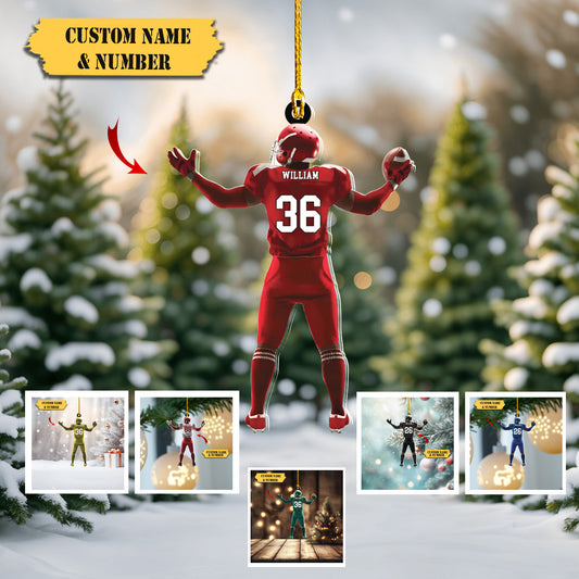 American Football Personalized Christmas Ornament, Christmas Gift For Football Player, Football lover, Ornament Decoration, Ornament For Gift, Ornament Christmas