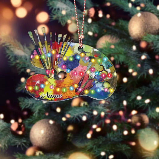 Artist Christmas Ornament, Palette Painting Painter Artist Ornament Gift, Ornament Decoration, Ornament For Gift, Ornament Christmas