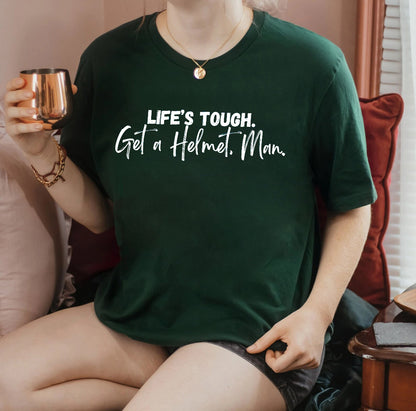 Life's Tough Get a Helmet Man Hoodie Sweatshirt, Conservative Hoodie Sweatshirt for men or women, Candace Owens Sweatshirt,Unisex sweatshirt