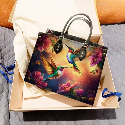 Leather Bag Everlasting Love Hummingbirds