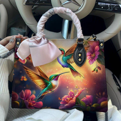 Leather Bag Everlasting Love Hummingbirds