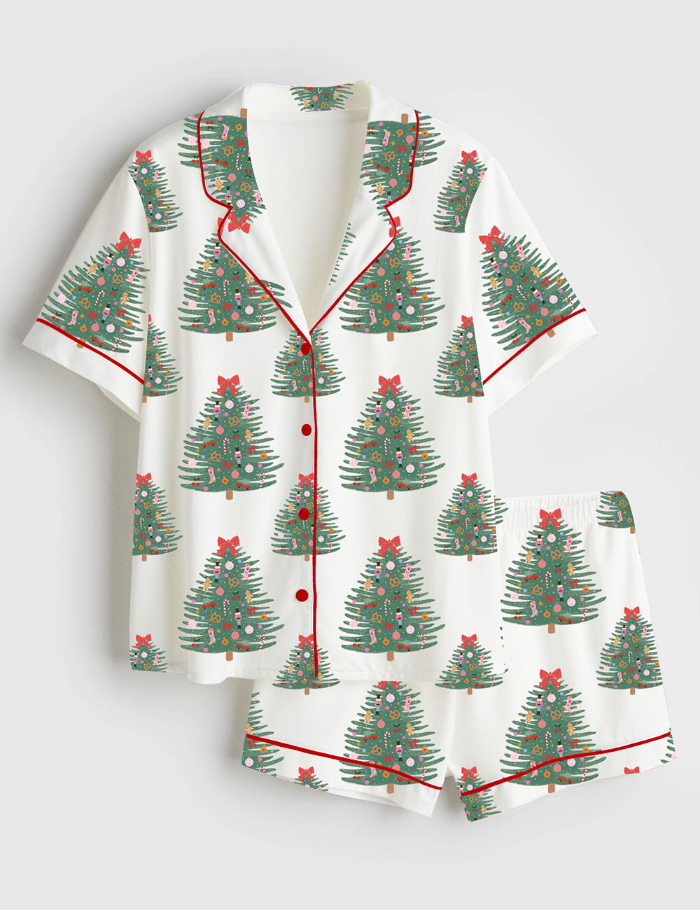 Women’s The Nutcracker Christmas Tree Short Sleeve Satin Pajama Set