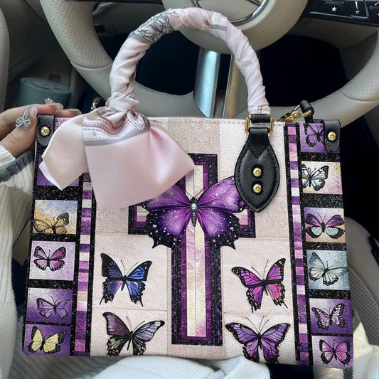 Leather Bag Butterfly Blessings