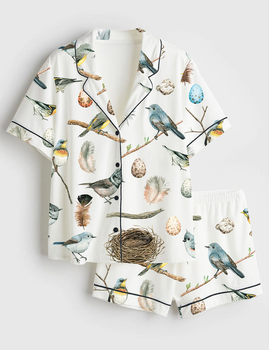 Women's Cute Birds Pajama Set