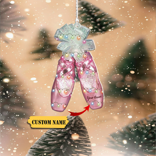 Ballet Shoes Personalized Christmas Ornament, Ballet Ornament, Ballet Shoes Xmas 3, Ornament Decoration, Ornament For Gift, Ornament Christmas