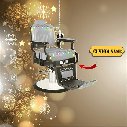 Barber Chair Personalized Christmas Ornament - Gift For Barber, Ornament Decoration, Ornament Christmas