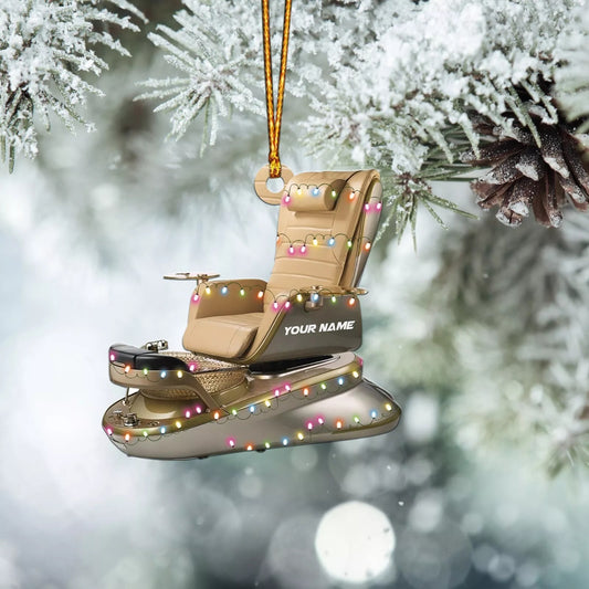 Beauty Parlour Chair Spa Xmas Personalized Ornament, Massage Chair table Xmas 34343, Ornament Decoration, Ornament For Gift, Ornament Christmas