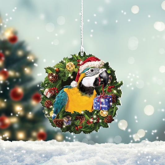 Blue-and-yellow macaw and Christmas gift for her gift for him gift for Blue-and-yellow macaw lover ornament, Ornament Decoration, Ornament Christmas - TeeZworldVN