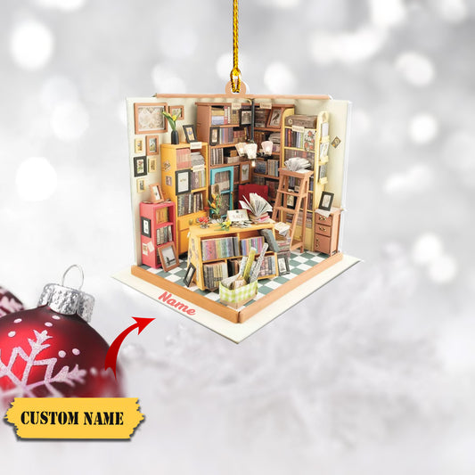 Bookstore Christmas Ornament, Reading Book Ornament, Book Lovers Xmas Ornament56465465, Ornament Decoration, Ornament For Gift, Ornament Christmas