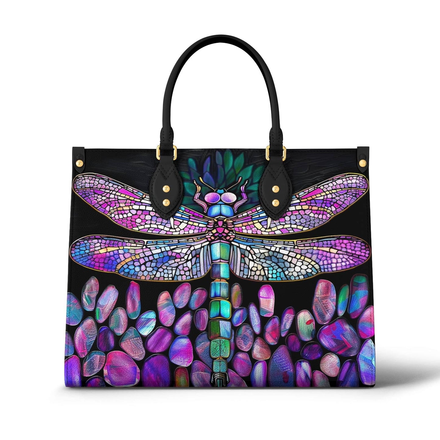 Dragonfly Leather Bag Iridescent Wings