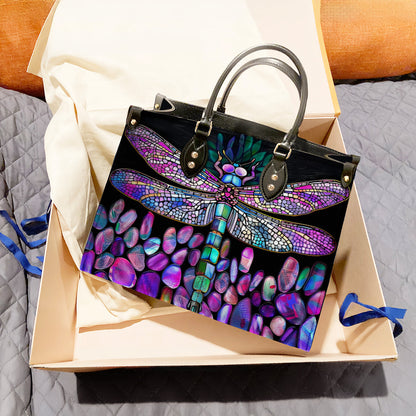 Dragonfly Leather Bag Iridescent Wings