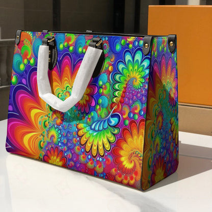 Leather Bag Psychedelic Bloom