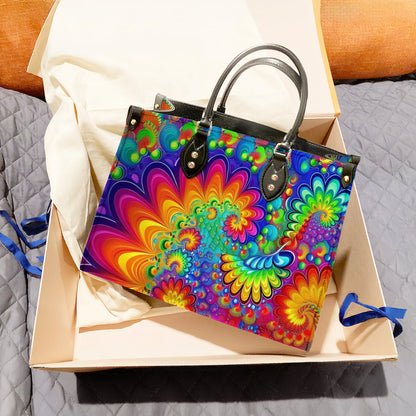 Leather Bag Psychedelic Bloom