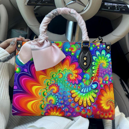 Leather Bag Psychedelic Bloom