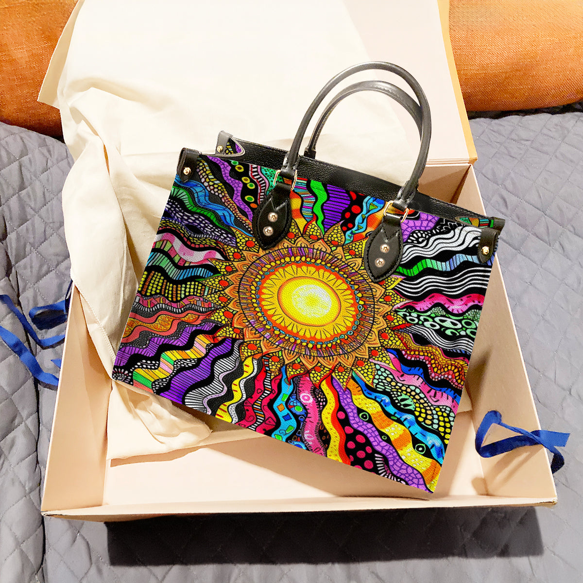 Hippie Leather Bag Radiant Spectrum