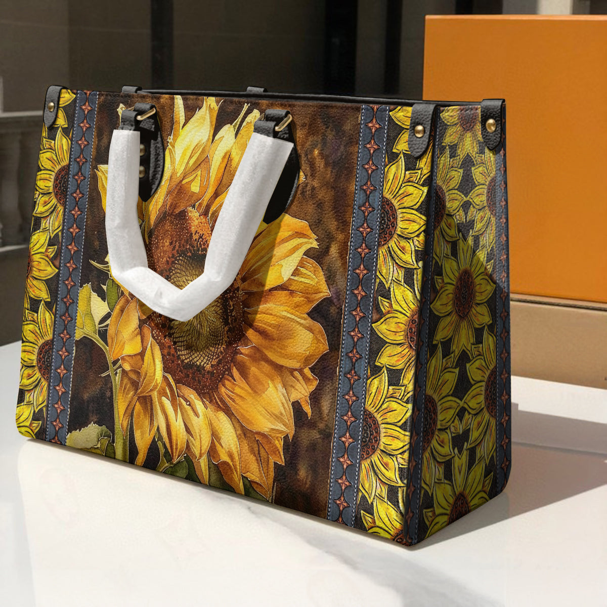 Leather Bag Golden Radiance