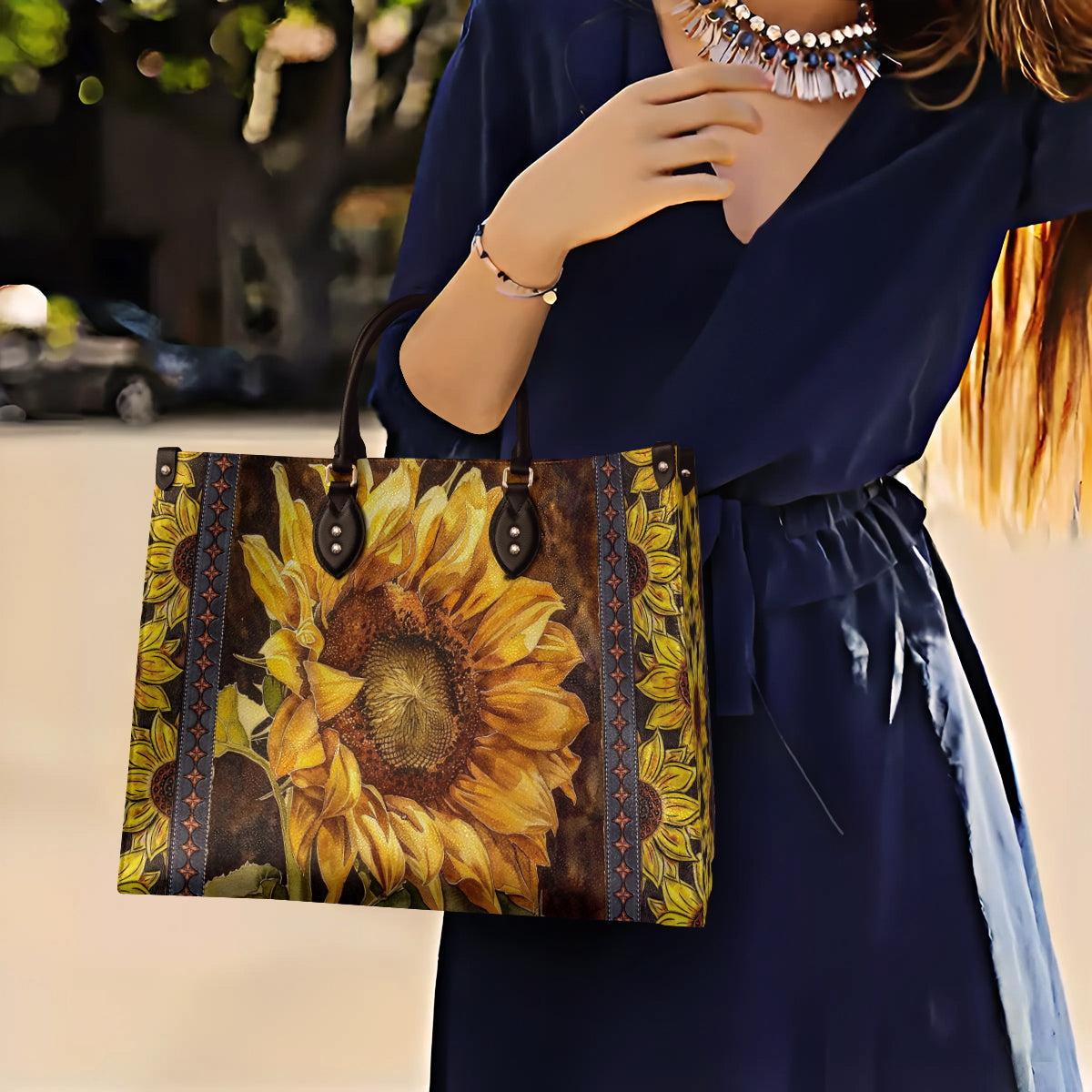 Leather Bag Golden Radiance