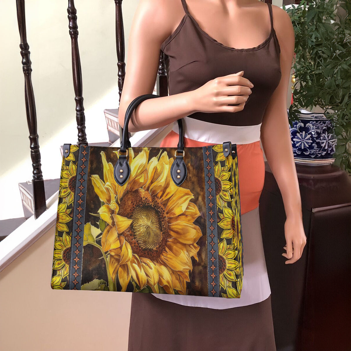Leather Bag Golden Radiance