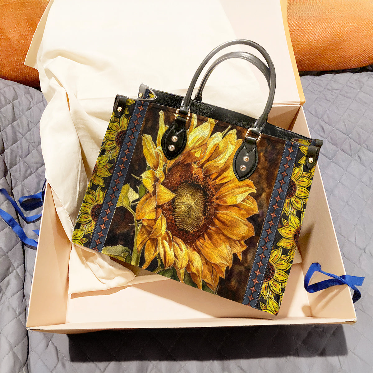 Leather Bag Golden Radiance