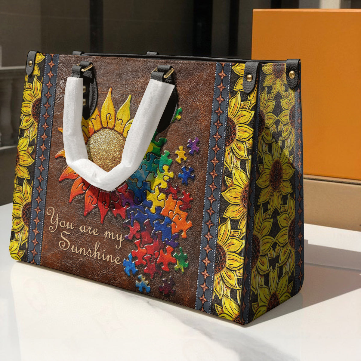 Leather Bag Autism You Are My Sunshine