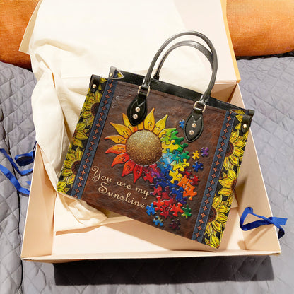 Leather Bag Autism You Are My Sunshine