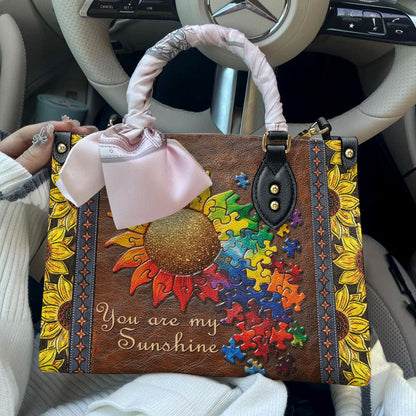 Leather Bag Autism You Are My Sunshine