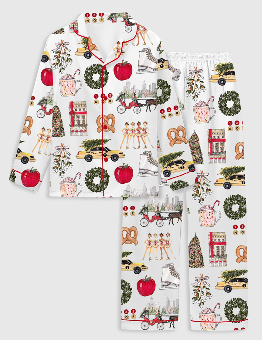 Kid's Christmas In New York Long Sleeve Pajama Set