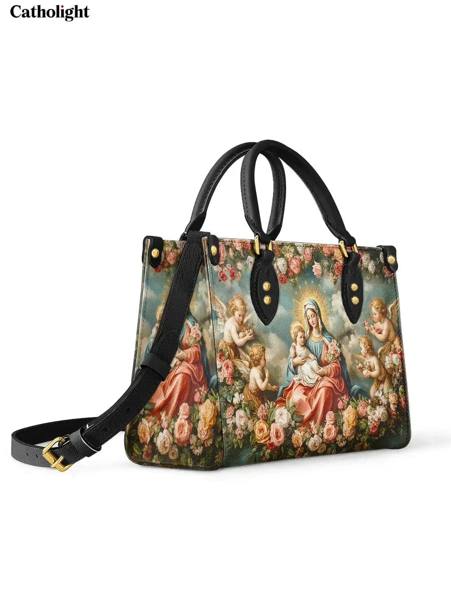 Catholight Halo Of Roses Leather Bag