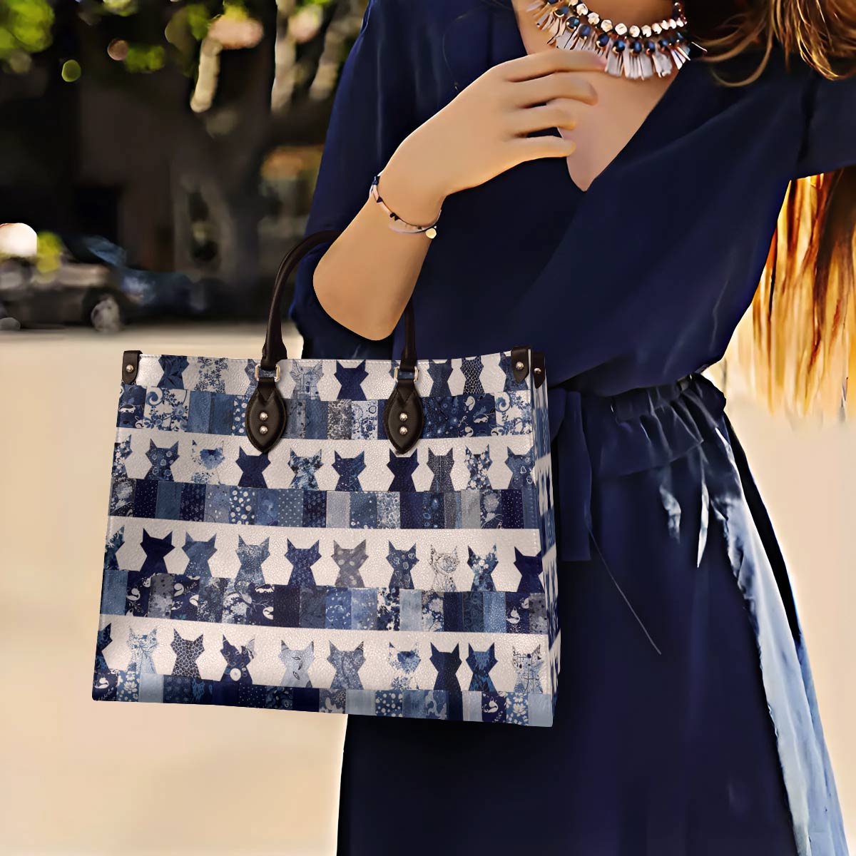 Leather Bag Patchwork Purrs