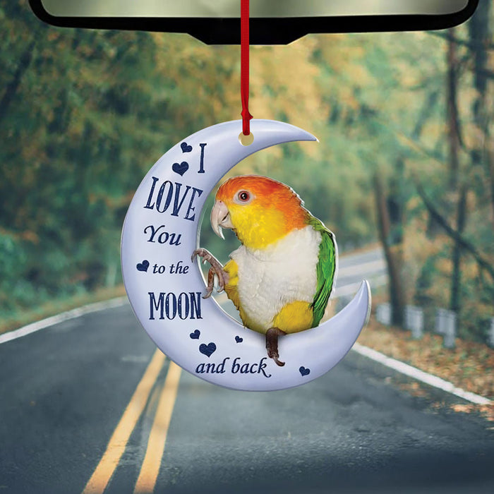 Caique Moon And Back Two Sided, Ornament Decoration, Ornament Christmas