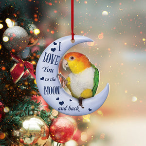 Caique Moon And Back Two Sided, Ornament Decoration, Ornament Christmas - TeeZworldVN