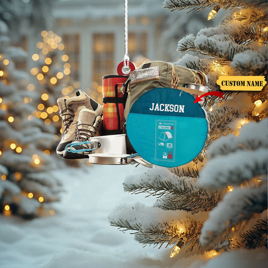 Camping Kit Ornament Travel Trailer Camping Christmas Ornament Family Ornaments for Christmas Tree Camping Xmas Ornament Acrylic Shaped Flat Ornaments, Ornament Decoration, Ornament For Gift, Ornament Christmas