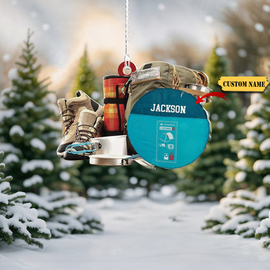 Camping Kit Ornament Travel Trailer Camping Christmas Ornament Family Ornaments for Christmas Tree Camping Xmas Ornament Acrylic Shaped Flat Ornaments, Ornament Decoration, Ornament For Gift, Ornament Christmas