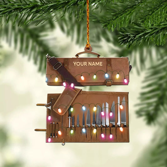 Chef Knife Set Christmas Ornament, love cooking tree Christmas Ornament decor178964, Ornament Decoration, Ornament For Gift, Ornament Christmas