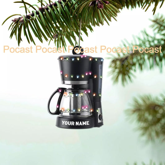 Coffeemaker Coffee Machine Ornament Coffee machine Christmas Ornament Drinking C, Ornament Decoration, Ornament For Gift, Ornament Christmas