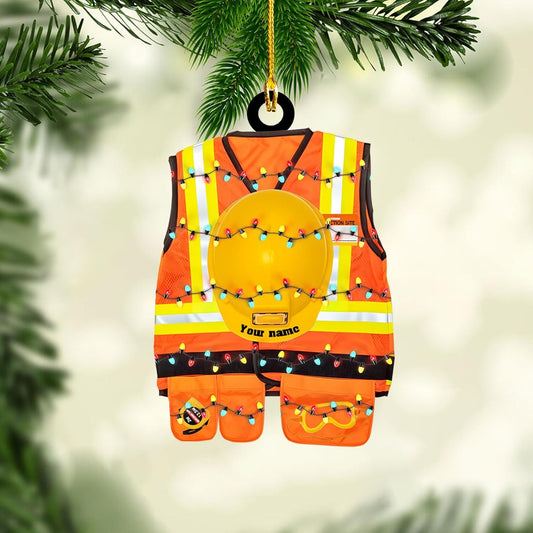 Construction Worker Christmas Ornament, Mechanic Tools Flat Ornaments, Construction Tool Box Ornament, Worker Acrylic 3, Ornament Decoration, Ornament For Gift, Ornament Christmas