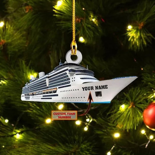 Cruise Ship Custom Shape Flat Ornament, Ornament Decoration, Ornament For Gift, Ornament Christmas