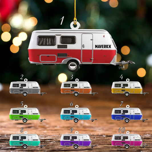 Custom Christmas Ornament Gift For Camping Lovers - Camper Christmas Ornament, Ornament Decoration, Ornament For Gift, Ornament Christmas