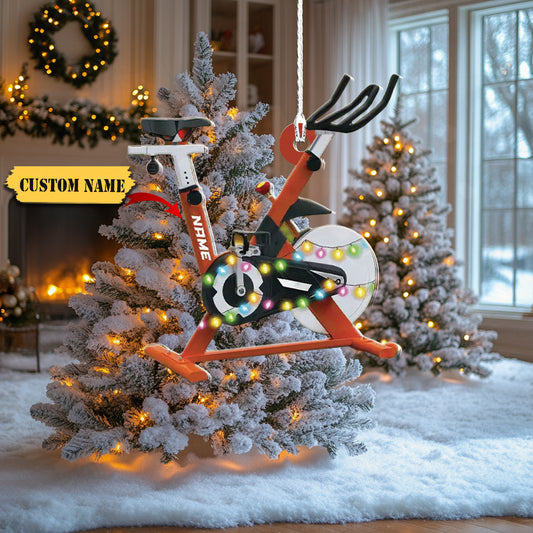 Custom Exercise Bikes Christmas Ornament, Gym Lover gift, Fitness Studio Decor, Ornament Decoration, Ornament For Gift, Ornament Christmas