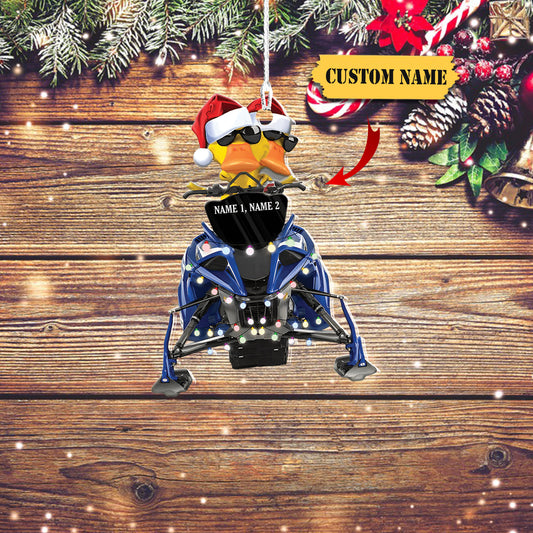 Custom name Snowmobile Shaped Ornament, Snowmobile christmas gift 12, Ornament Decoration, Ornament For Gift, Ornament Christmas